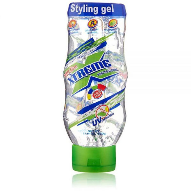 Wet Line Xtreme Professional Uv Protection Extra Strong Hold Hair Styling Gel 17.64 Oz, Wet Line Xtreme Professional U, 504g, 1