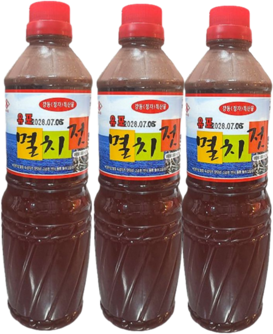 남해 감칠맛 국내산 멸치젓 진젓국, 570g, 3개