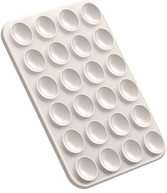 모보시 다용도 휴대폰 보조 배터리 실리콘 흡착패드 빨판, 1개, 크림