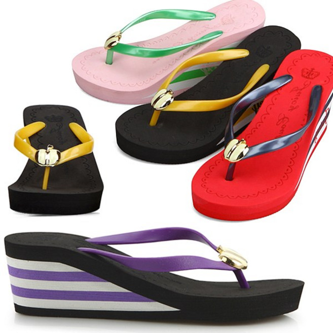 마이슈 초경량 6cm 여성 애플 웨지쪼리 슬리퍼 여름 높은굽 키높이 쿠션 여자조리