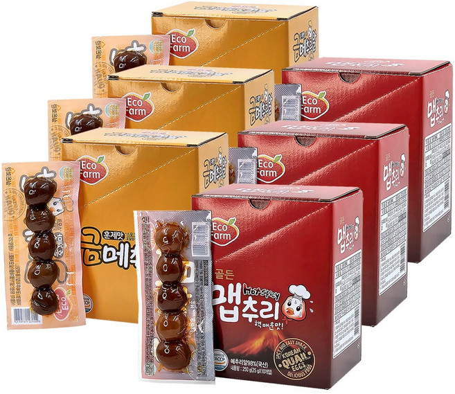 에코팜 골든 금메추리알 훈제맛 50구 + 맵추리 핵매운맛 50구, 3세트, 100구