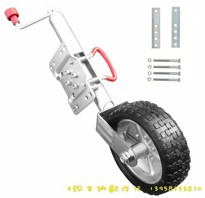 트레일러 휠잭 카라반 발판 이동식 캠핑카 지지대, 10인치 파우치 장착, 1개