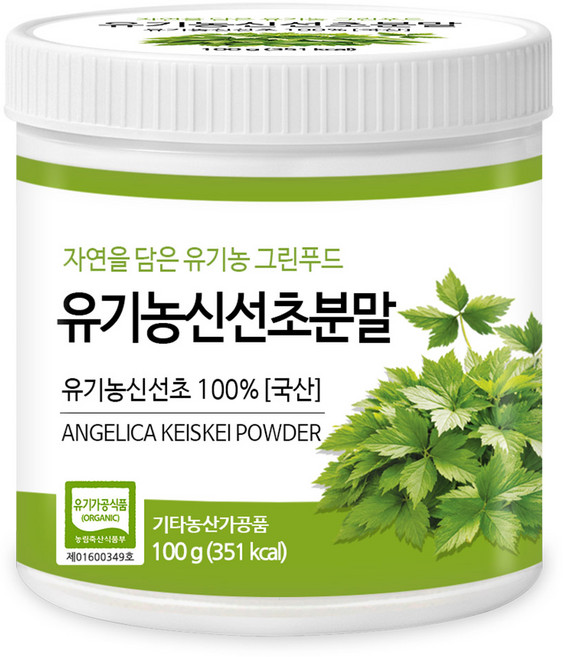 푸른들판 유기농 신선초 분말 가루 파우더, 1개, 100g