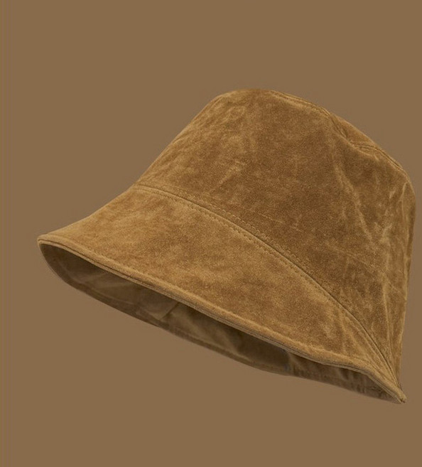 보니타콜렉티드 여성 사이즈 조절 스웨이드 버킷햇 벙거지 모자 등하원모자