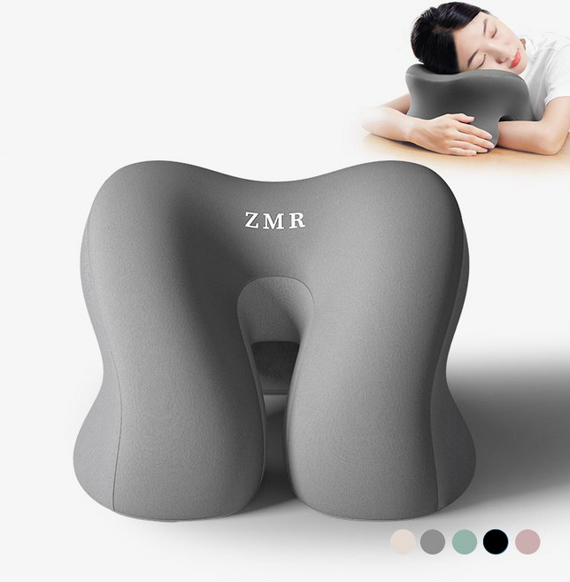 편안한 낮잠 베개 사무실 책상 베개 안면 베개 YHY, 그레이