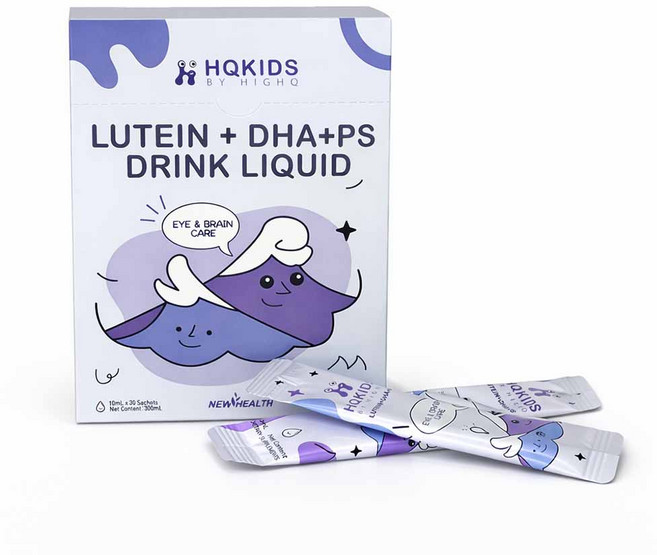 뉴질랜드 하이큐 HighQ KIDS Lutein+DHA+PS 어린이 루테인 + DHA + PS 액상 30포, 1개, 300ml