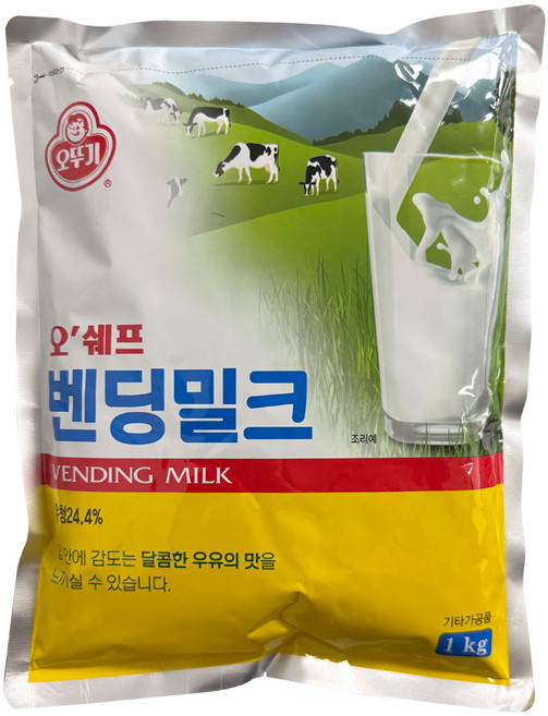 오뚜기 오쉐프 벤딩밀크 1kg, 1, 2세트