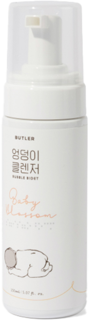 버틀러 유아 엉덩이 올인원 클렌저, 1개, 150ml