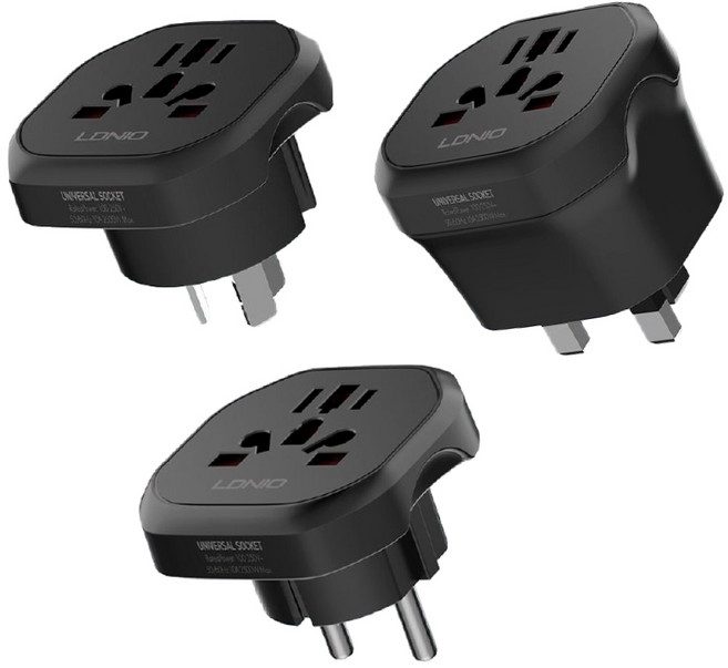 萬用轉換插頭 旅行必備插頭, 1個, 歐規（韓國/德國/法國/泰國）