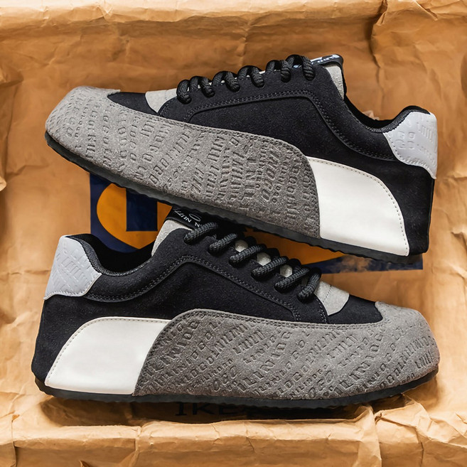 LOKEXING 운동화 인조가죽 러닝화 남자 런닝화 키높이 스니커즈 신발 워킹화