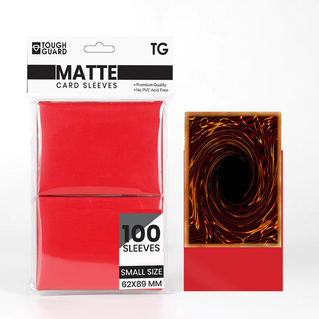 터프가드 TOUGH GUARD 유희왕 뱅가드 카드 TG프로텍터 62x89mm 1중 100매, 레드, 1개
