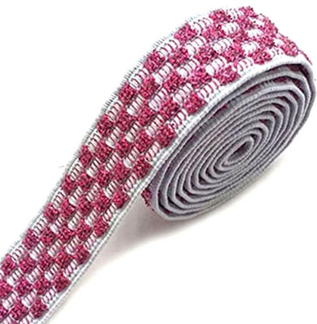 [청라핸즈] 허리고무밴드 고무줄 20mm 화이트+핑크 (09-779), 1개