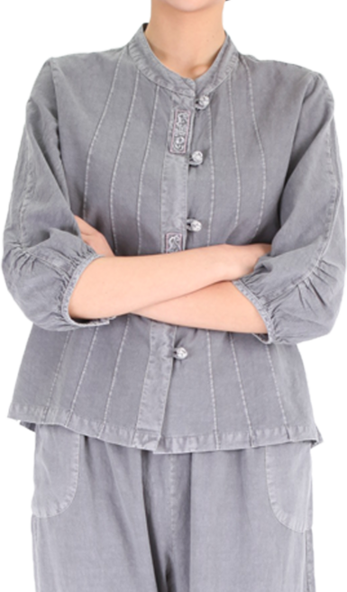 만덕몰 30수 핀탁 라벨 7부 저고리바지 세트 생활한복 법복 절복 개량한복