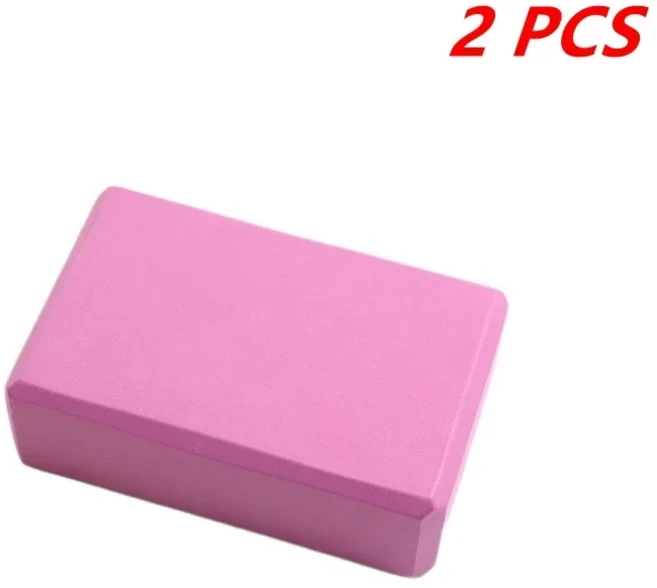 KEEP 요가 블록 고밀도 EVA 폼 2개 세트 미끄럼 방지 텍스처 표면 지지력 있고 가벼운 - 필라테스 스트레칭 운동에 이상적, 2-Pack-Pink
