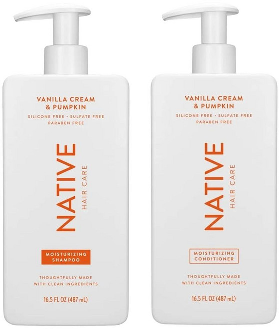 바닐라 크림 & 호박 모이스처라이징 컨디셔너, 바닐라 크림 & 펌킨 모이스처라이징 샴푸, 1개, 487ml