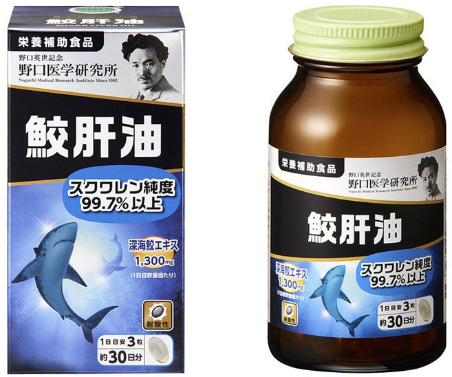 NoguchiMedicalResearchInstitute 鯊魚肝油 1300mg 軟膠囊 57.96g, 1個, 90錠