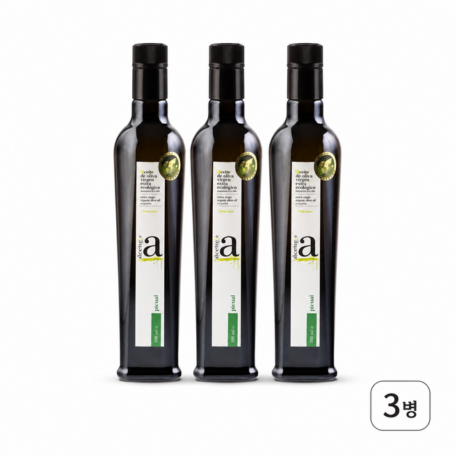 데오르테가스 피쿠알 엑스트라버진 올리브오일, 3개, 500ml