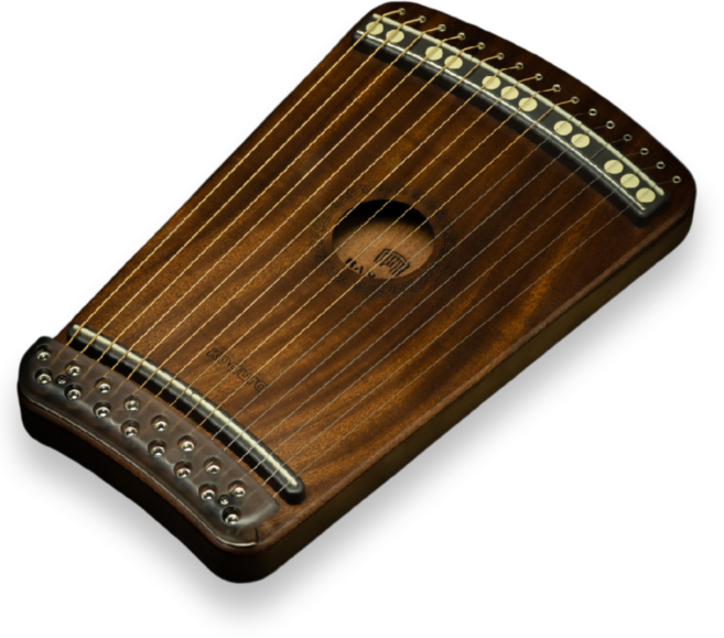 NEW 한아고 16현 반음계 현악기, M28, 악기+전용케이스, 1개