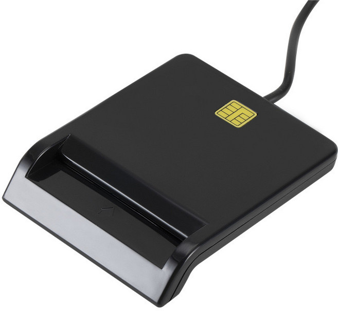 USB 2.0 智能晶片讀卡機 自然人憑證, 1個, 黑色, CA-01