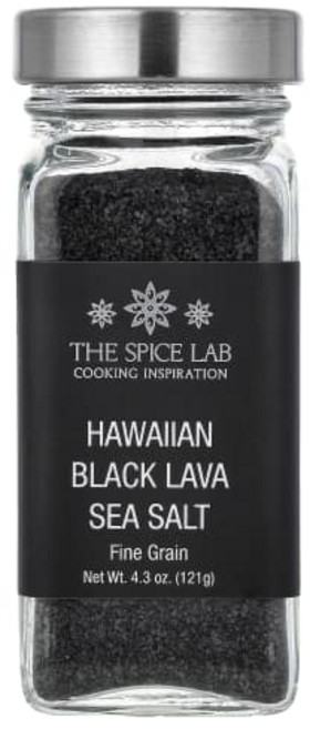 더 스파이스 랩 하와이안 블랙 라바 바다 소금 고운 입자 The Spice Lab Hawaiian Black Lava Sea Salt Fine Grain 4.3 oz (1, 1개, 121g