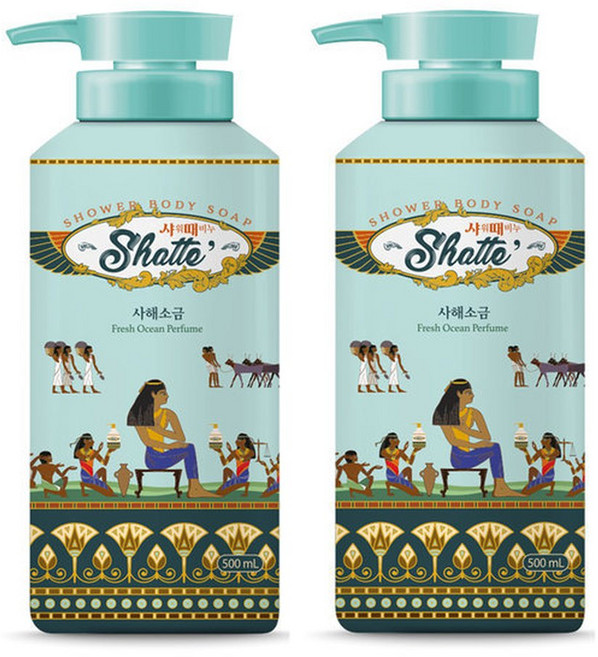 사해소금 샤워때비누 각질제거 900ml+900ml 바디워시, 900ml, 1세트