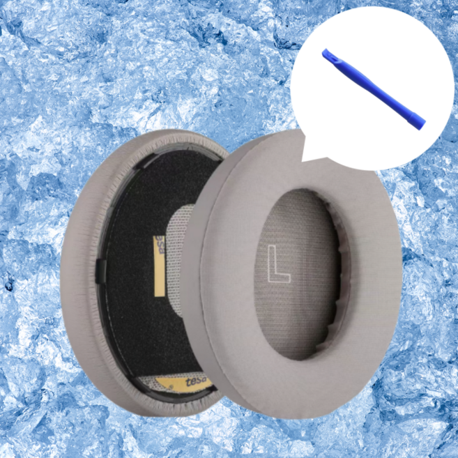 보스 QC 울트라 쿠션 쿨링 이어패드 아이스 패브릭 가죽, 그레이, 1개