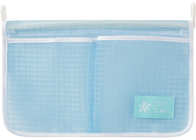 냉장고 수납 메쉬 가방 두 개의 그리드 걸이 가정용 주방 깔끔한 조미료 정리함 후크 냉장고 정리함 포켓, as show, 1개