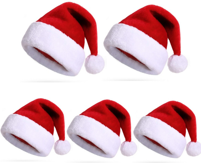 ROOICE 크리스마스 산타모자 성인사이즈 세트YXI0-1, 5개