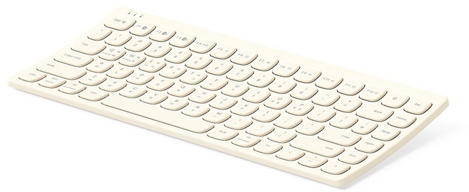 엑토 커브드 저소음 미니 유무선겸용 일반형 블루투스 키보드, 버터 아이보리, B603