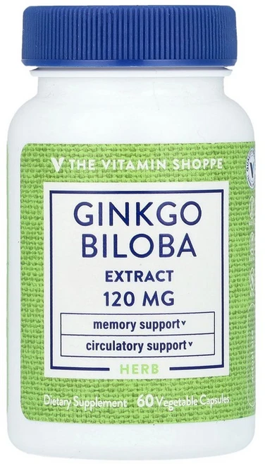 더 비타민 샵 The Vitamin Shoppe 은행나무 추출물 120mg 베지 캡슐 60정125681원산지:기타, 60 개, 1개 - 쿠팡