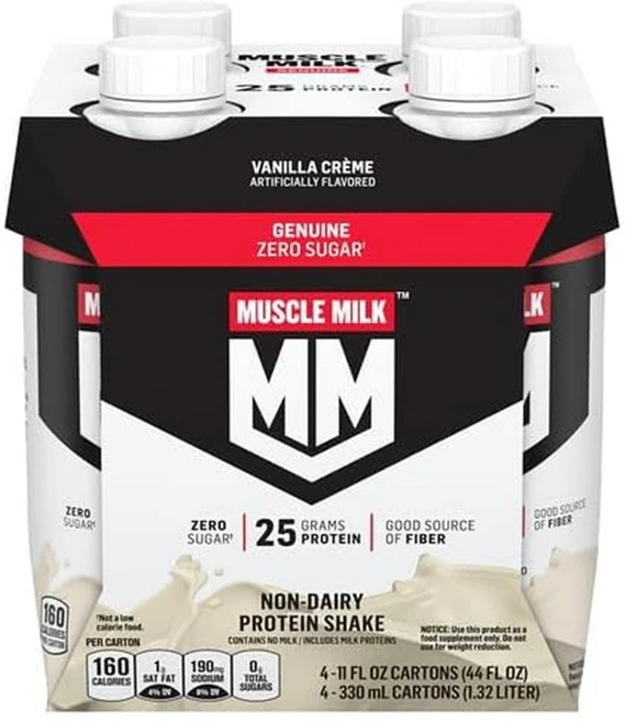 Muscle Milk 프로틴쉐이크 330ml 4개입 1팩 바닐라 크림 Muscle Milk Genuine Protein Shake Vanilla, 1개 - 쿠팡