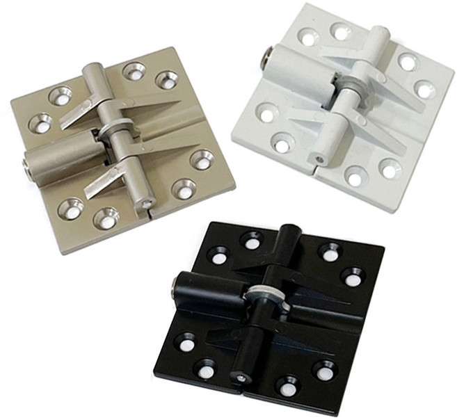 리폼플러스 폴딩도어 경첩 부속품 접이식경첩 칸막이 접이문경첩 철물 가구부속품, 2. 폴딩도어경첩4304 블랙(1개), 1개