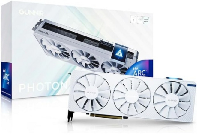 WEELIAO GUNNIR 인텔 아크 A770 포토 16G OC 화이트 그래픽 카드 2400MHz 비디오 16GB 256비트 GDDR6 PCie 4.0 1 HDMI 3 DP 팬