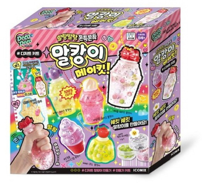 데코데코 말캉이 메이킷 디저트 키트 말랑이 만들기 메이킹 스퀴시, 1개