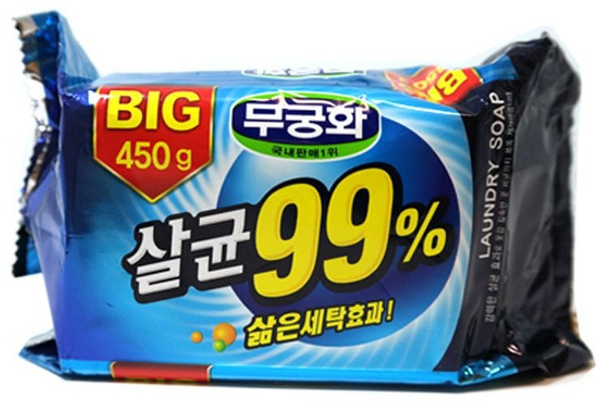 무궁화 BIG 살균 세탁 빨래 비누 450g 손빨래 표백 고 pkb+46372pZ