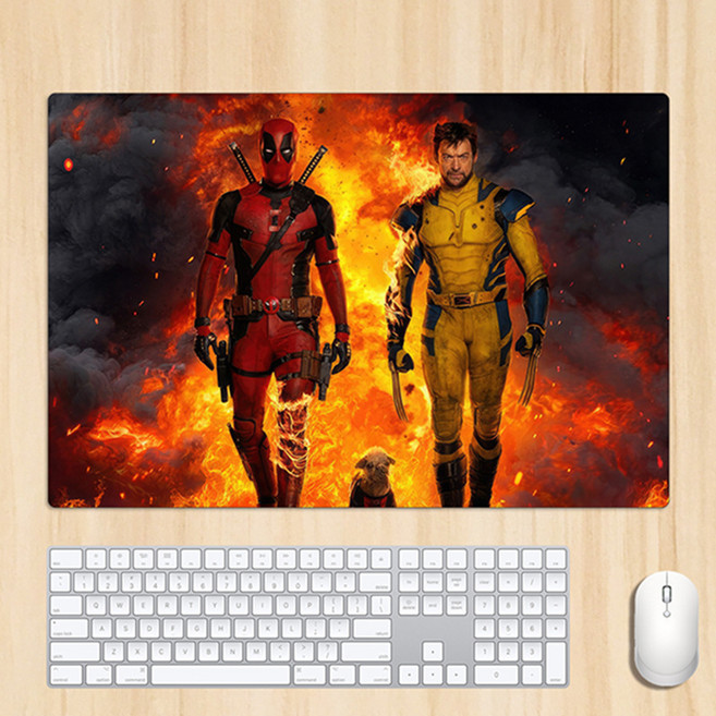 마블코믹스 데드풀과 울버린 굿즈 Deadpool&Wolverine 마우스 게이밍 장패드, X. 60x40x0.3cm DEADPOOL6, 1개