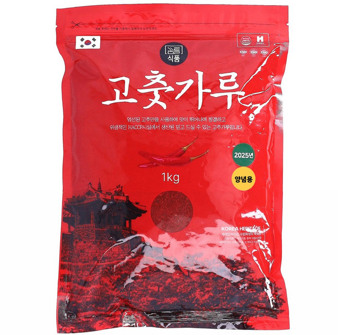 25년 햇고추 꿈틀식품 국산 고춧가루 최근제조 양념용, 1kg, 1개