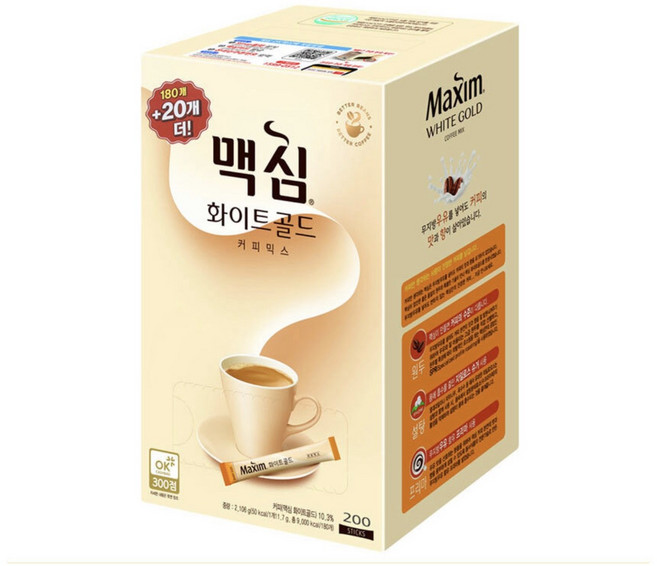 맥심 화이트골드 커피믹스, 11.7g, 200개입, 1개
