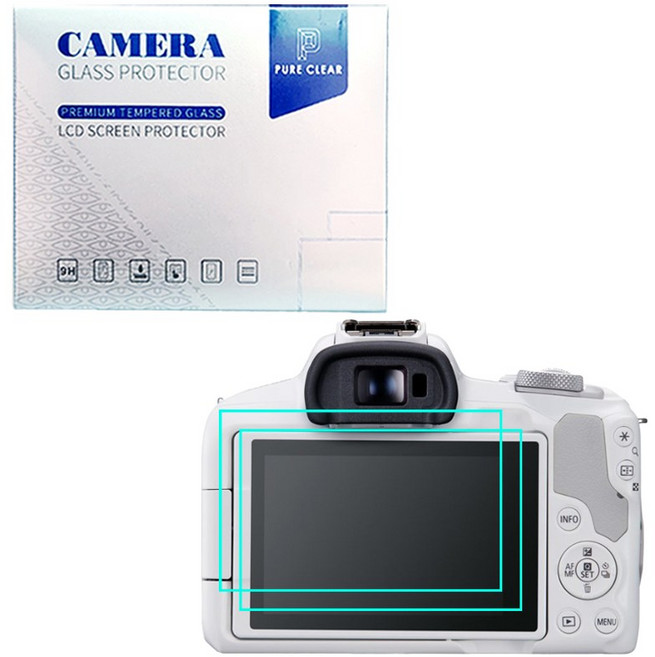 캐논 EOS R50 액정 강화유리필름 2매, 1개, 캐논 EOS R50 유리필름 2매