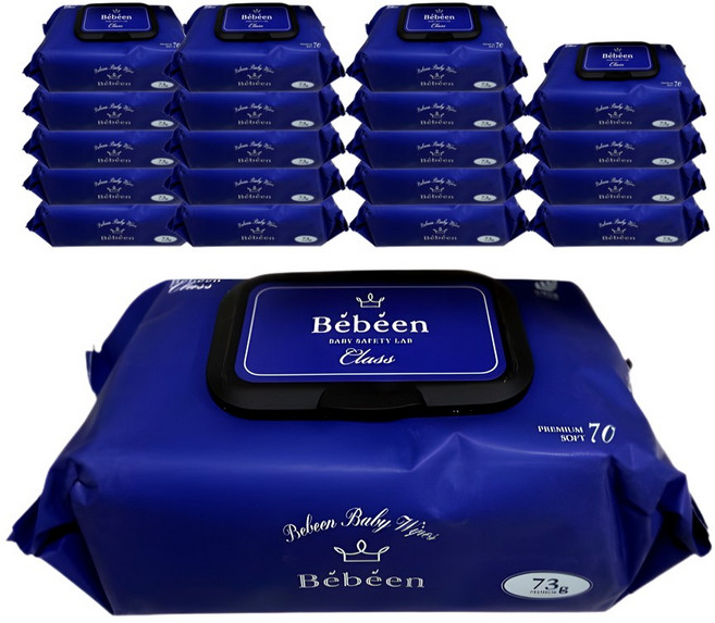 베베앙 클래스 유아물티슈 캡형, 73g, 70매, 20개