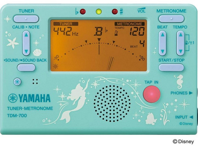 야마하 디즈니 튜너 메트로놈 아리엘 TDM-700DARL, 1개