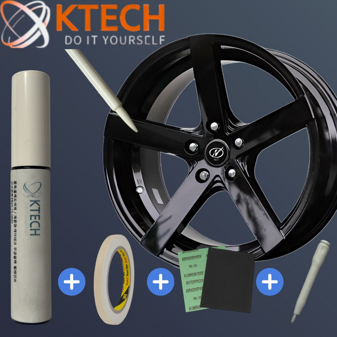 휠보수 무광검정 매트블랙 터치업 페인트 (K0005) 케이테크, 1개