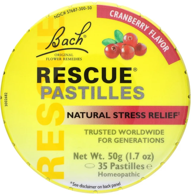 Bach Rescue® 페이스트 천연 스트레스 완화제 크랜베리 맛 35정 50g(1.7oz), BachRescue페이스트천연스트레스완화제크랜베리맛35, 1개, 50g - 쿠팡