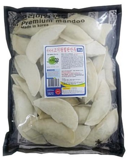 [지키미] 고기왕철판만두 3kg/지키미만두/만두/납작만두/튀김만두/왕만두/만두국, 1개, 3kg