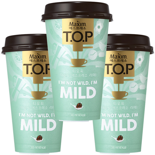 TOP 컵커피 마일드 에스프레소 라떼 300ml 20개