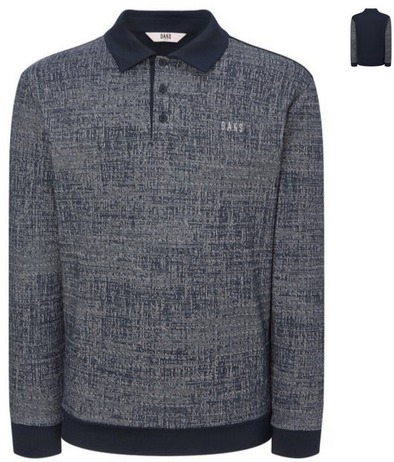 닥스 골프 맨 레터 로고 긴팔 폴로 티셔츠 남성 의류 골프웨어 카라티