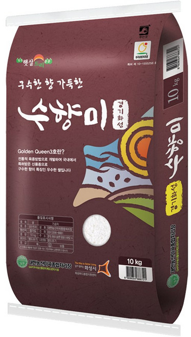 현대농산 수향미 골든퀸3호 쌀 단일품종, 10kg, 1개, 특등급