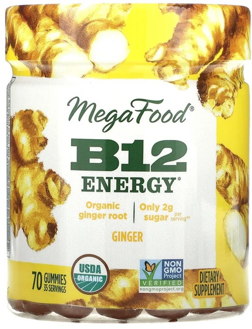 MegaFood B12 에너지 생강 구미젤리 70개, 70정, 1개 - 쿠팡