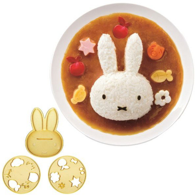 미피 주먹밥틀+김커팅기 3개 1세트 카레 데코K574, 단품, 1개