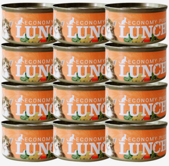 이코너미 런치 고양이캔, 12개, 참치&치킨